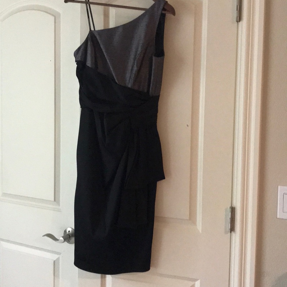 Maggy London one shoulder dress